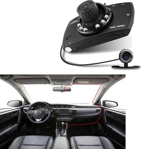 Dual Lens Car Dash Cam – Front & Rear 1080P Full HD Dash Camera with Night Vision