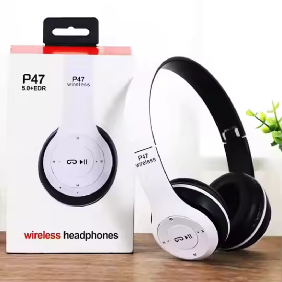 Wireless Bluetooth Foldable Headphones with Mic – HiFi Bass Stereo