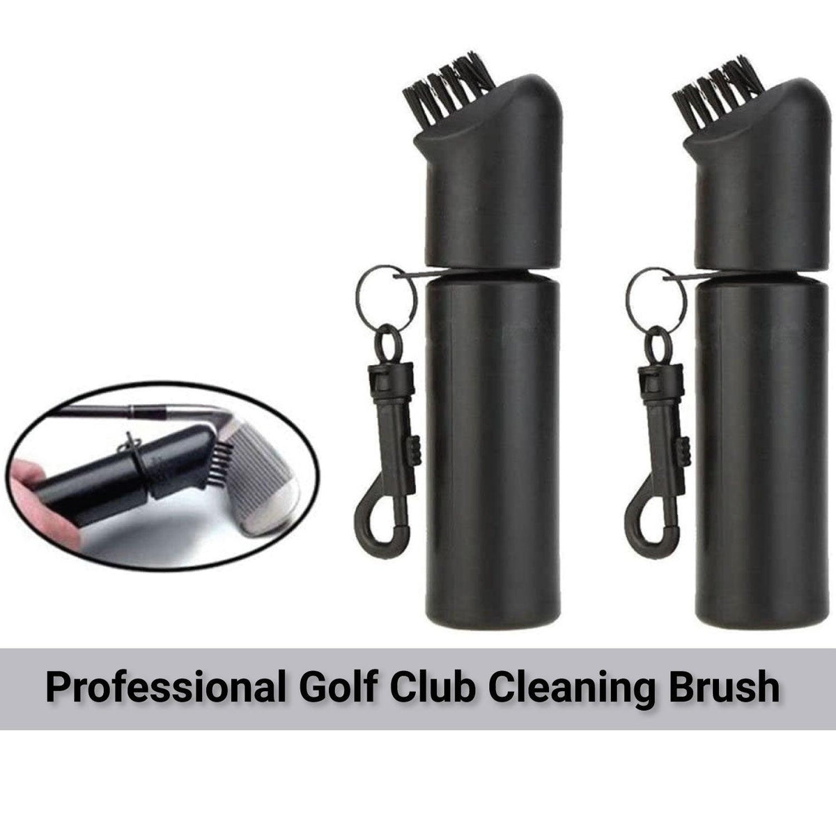 Golf Club Cleaning Brush - Golf Club Brush Groove Cleaner with Built-in Water Spray & Retractable Keychain