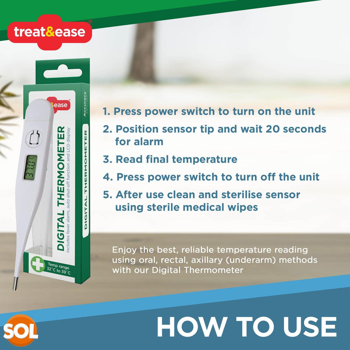 Best Digital Thermometer UK - Baby Adult Oral Ear Body Arm Fever