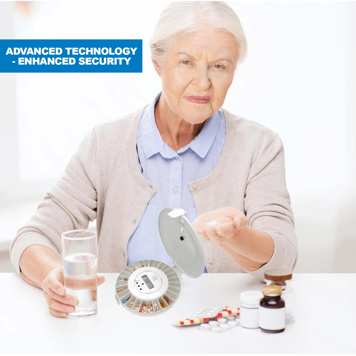 Automatic Pill Dispenser - Medication Pill Dispenser With 28 Sections Advanced Technology