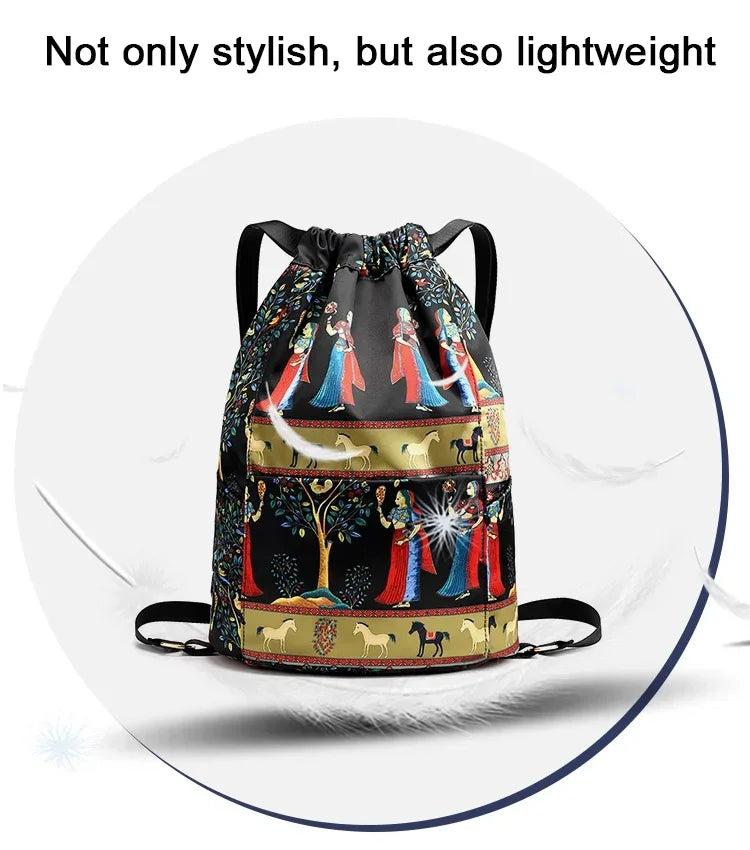 š„Promotion - 50% discountš„Drawstring Foldable Large Capacity Dry-wet Separation Travel Sports Backpack