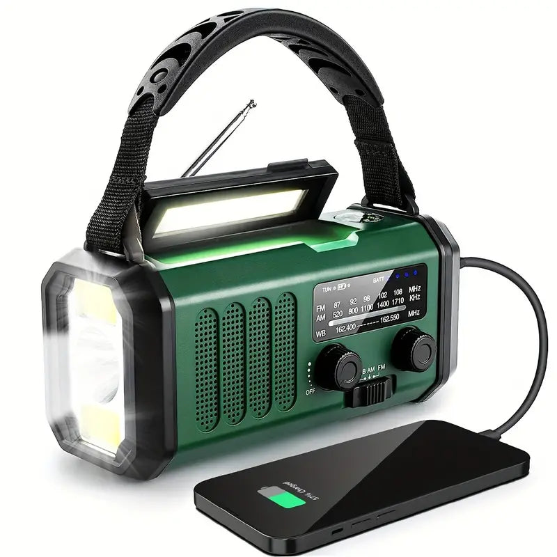 Emergency Radio with Power Bank – 10000mAh & Flashlight