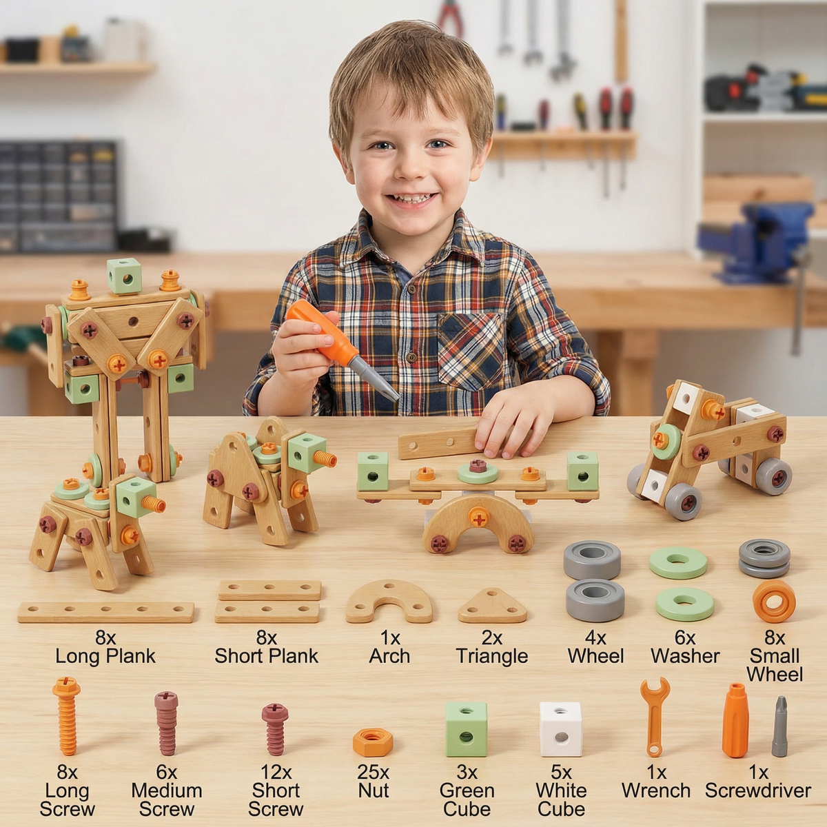 Kids Tool Set for Building & Fixing – Educational Construction Toy