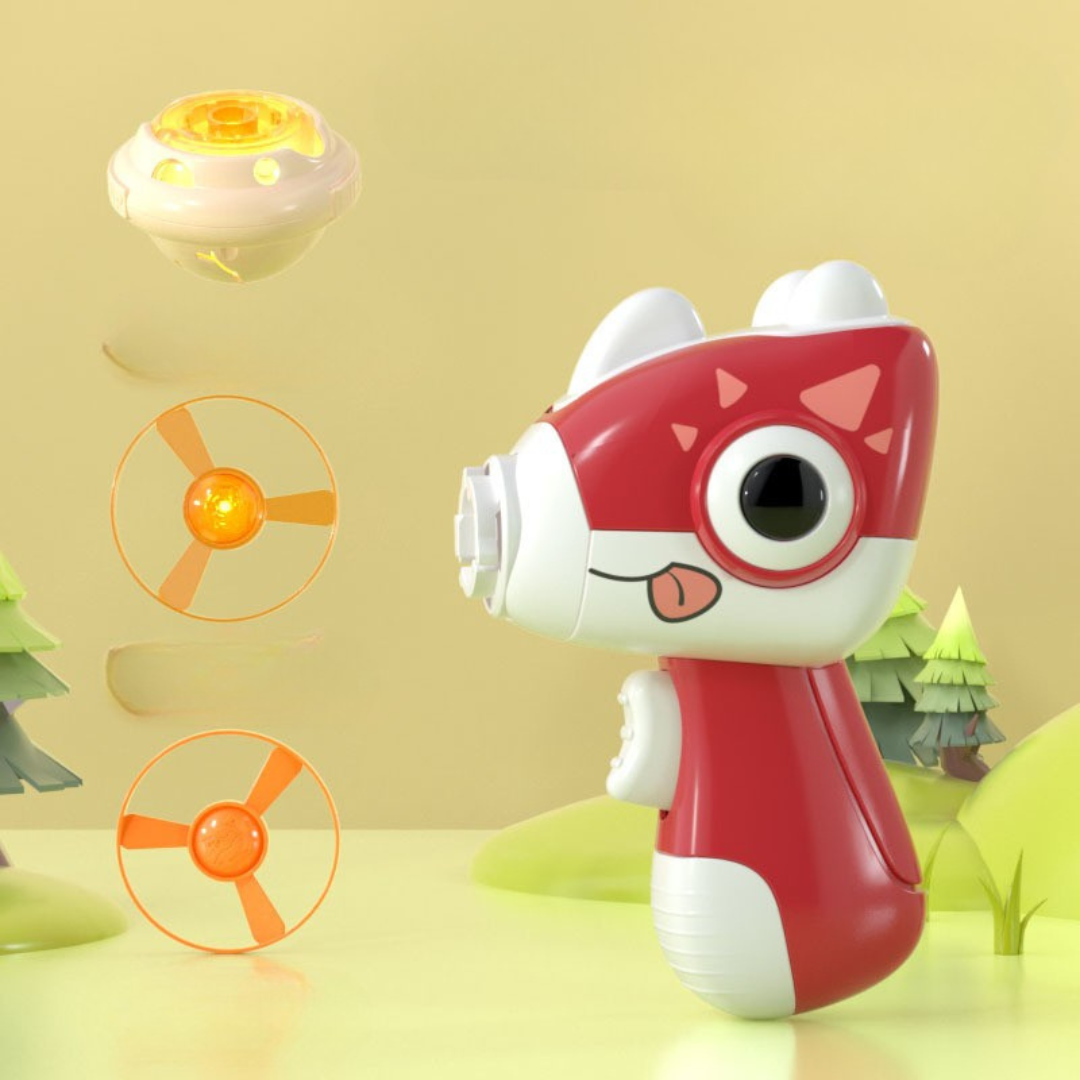 2in1 Dino Spinning Top and Frisbee Launcher Toy