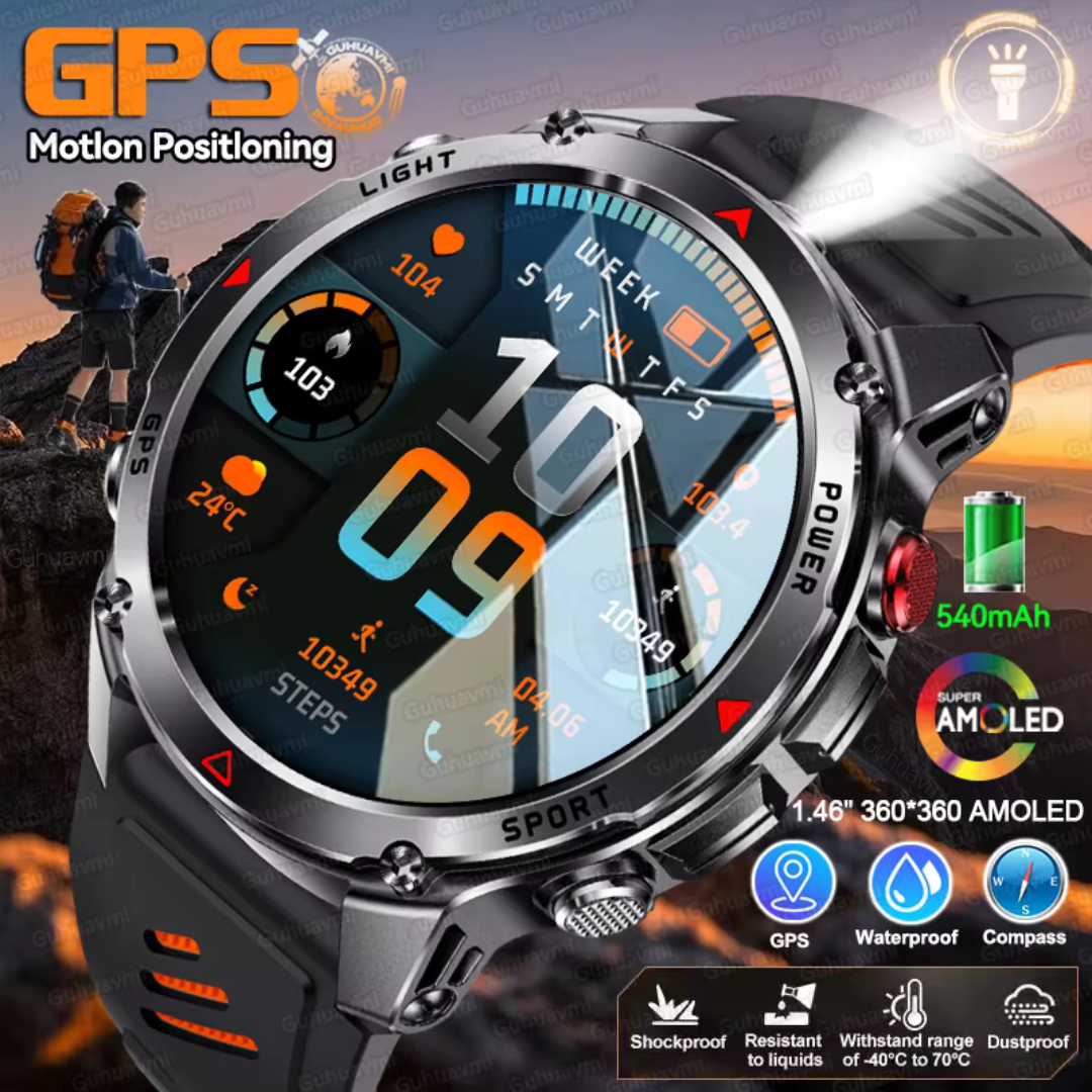 Airwatch Titan X Smartwatch – GPS, Bluetooth Calling, SMS Notifications, Waterproof Sports Watch