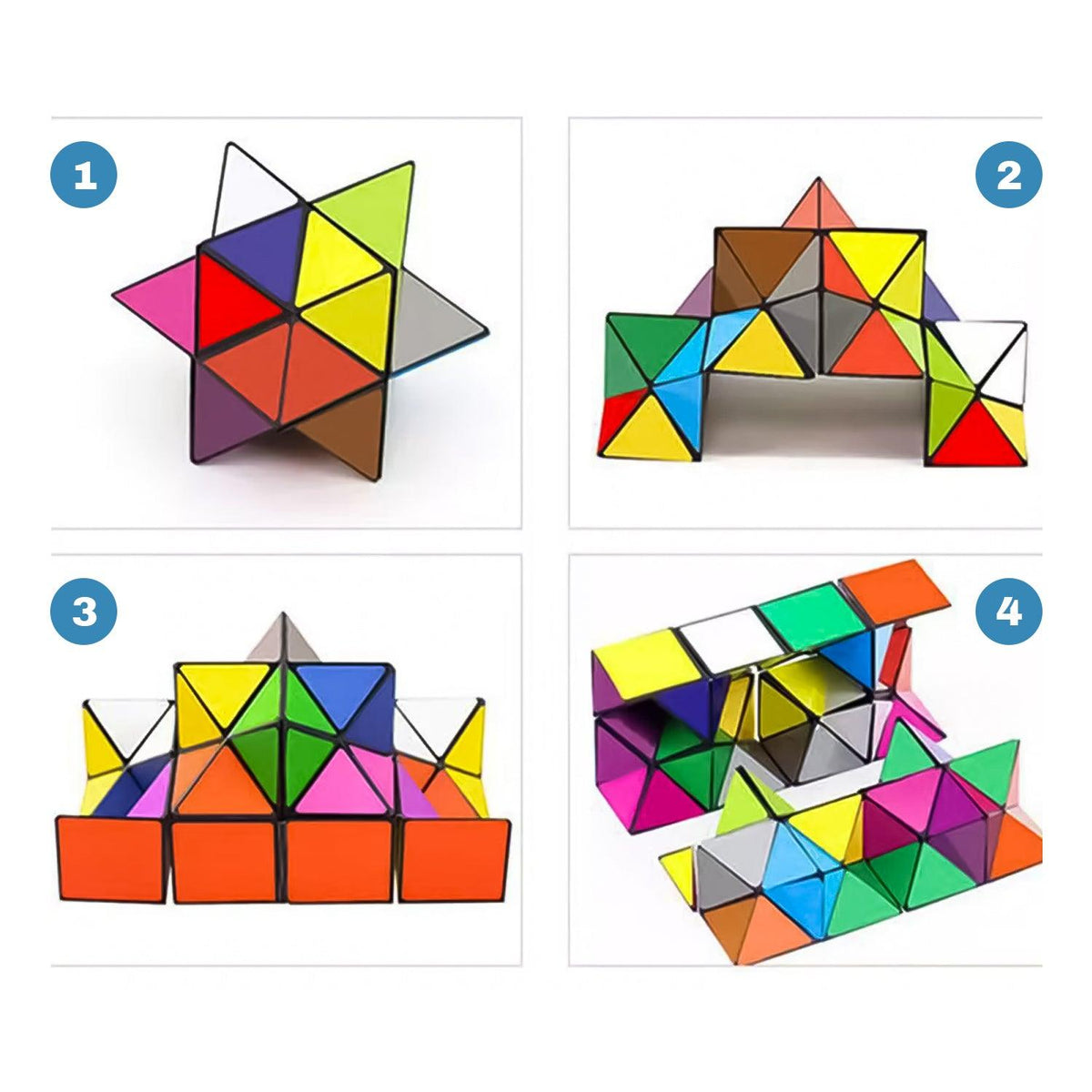 Changeable Magnetic Magic Cube - 3D Hand Flip Puzzle Anti Stress Gift Toys