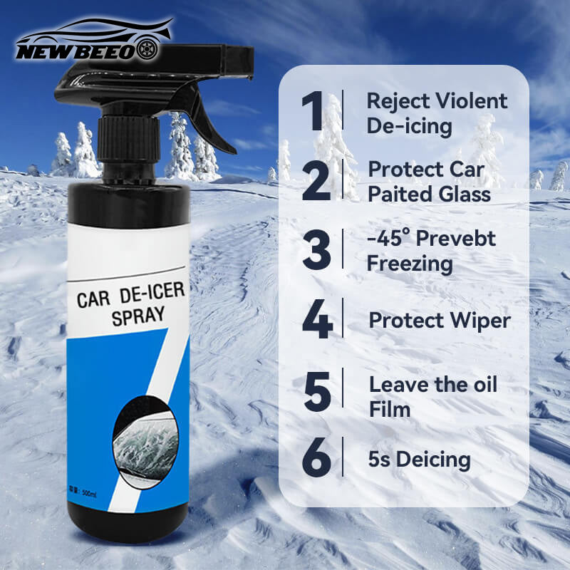❄️-45℃ Ultra-Fast Ice Melting, Non-Toxic Windshield Defroster 🚗 Multi-Use for Windows/Headlights/Doors (Protects Paint & Wipers)🛡️