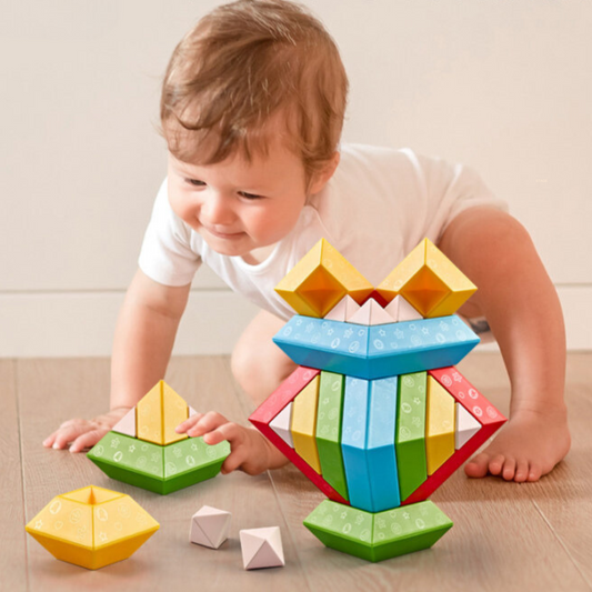 Child-Friendly Montessori Stacking Stones