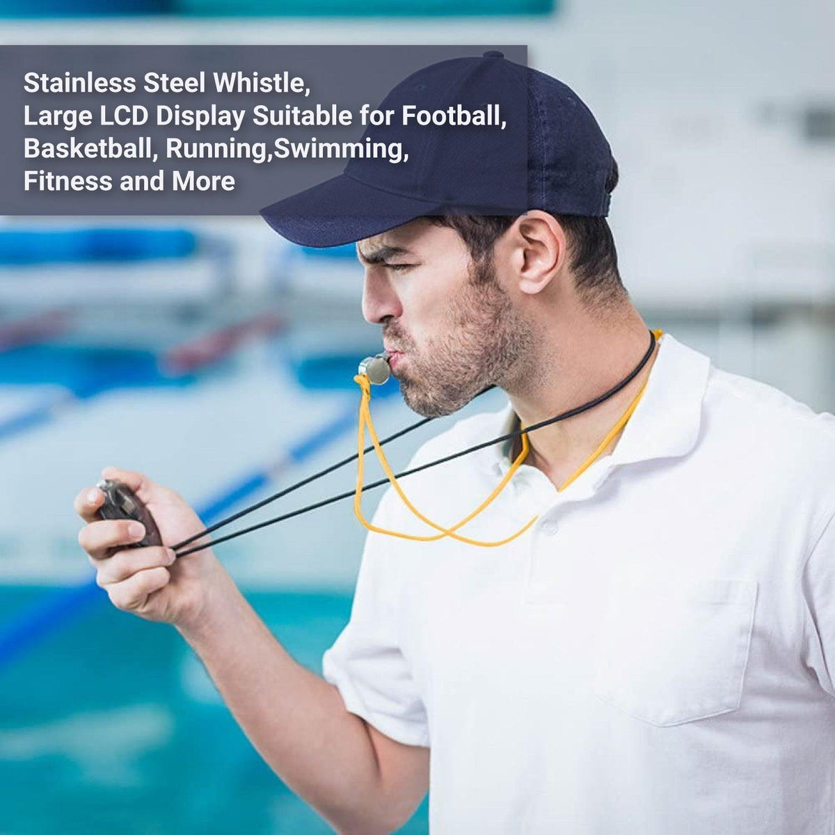 Sports and Referee Digital Stop Watch Timer - Digital Sport Stopwatch Timer, for Football, Basketball, Running, Swimming, Fitness