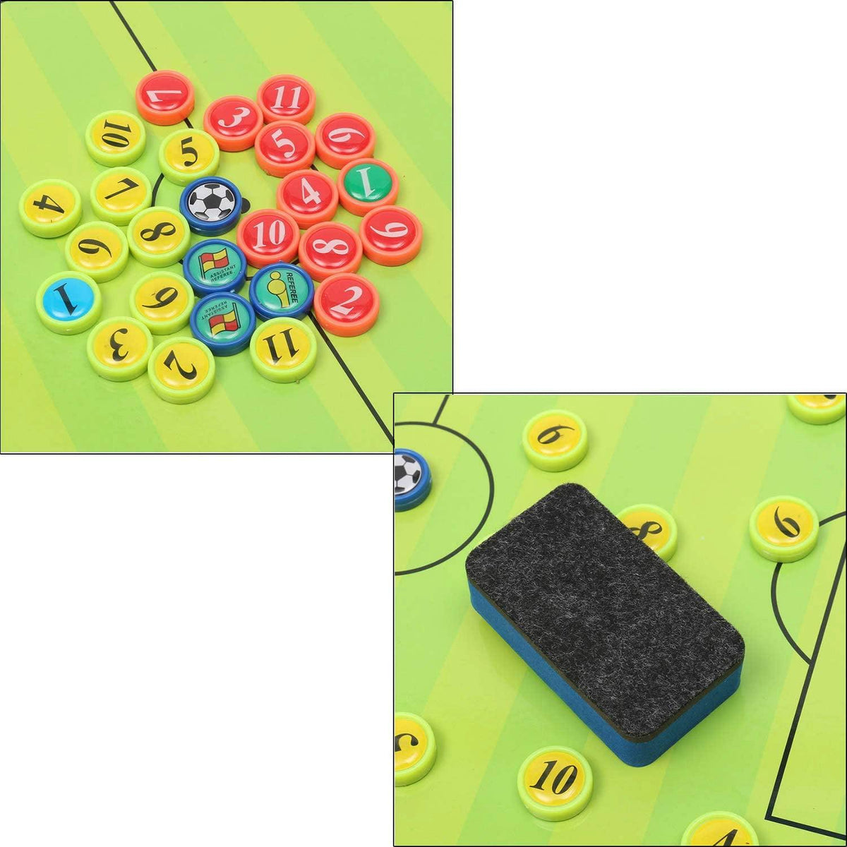 Magnetic Football Coaching Board Tactics Strategy - Double Sided with Player Markers