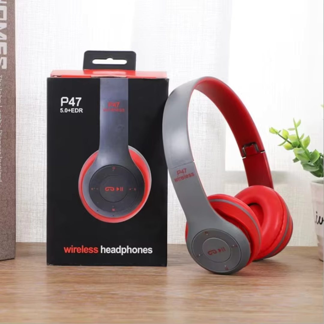 Wireless Bluetooth Foldable Headphones with Mic – HiFi Bass Stereo