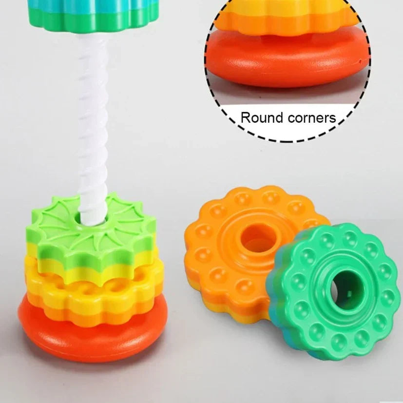Colorful Spinning Tower – Stack and Learn with Fun