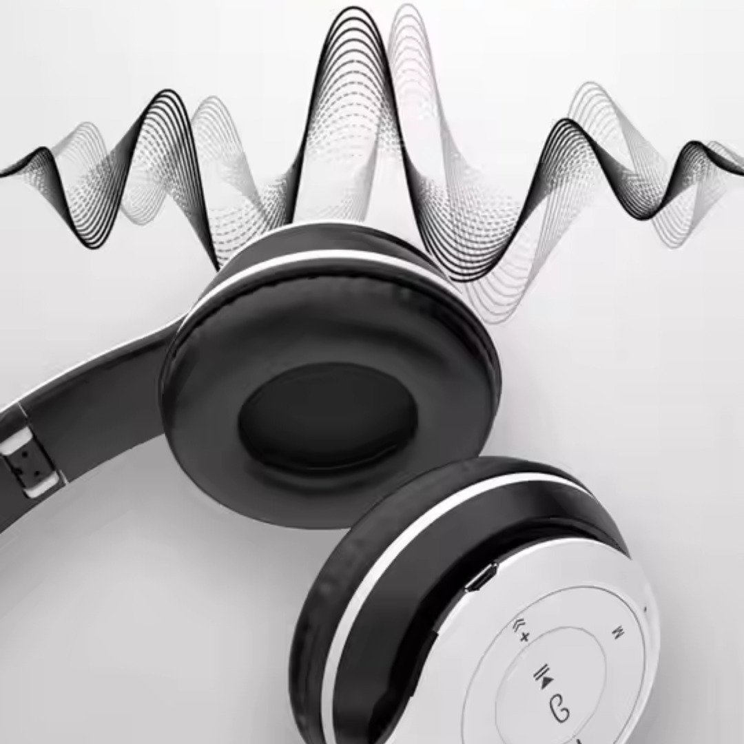 Wireless Bluetooth Foldable Headphones with Mic – HiFi Bass Stereo
