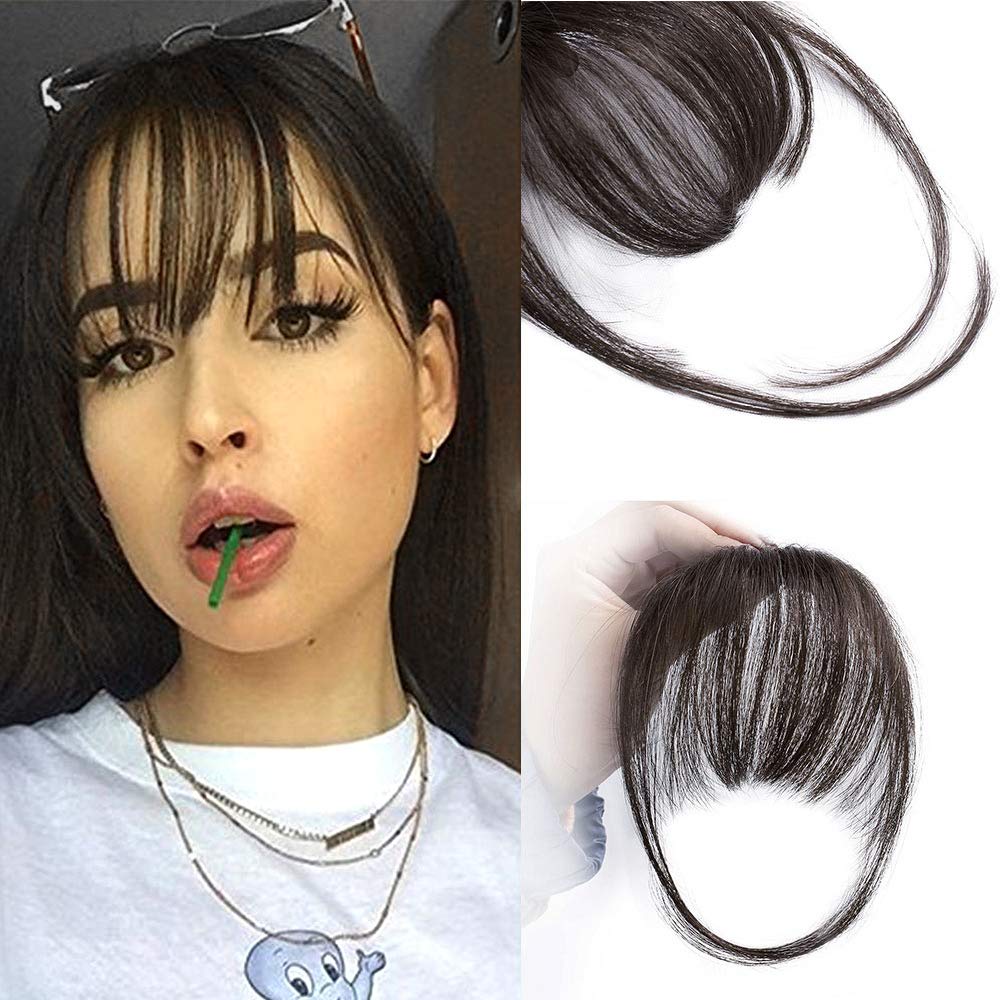 🎀Hot Sale 50% OFF🎀Clip In Bangs 100% Human Hair Extensions Air Bangs