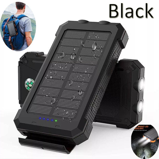 1O000000mAh Solar Power Bank LED Battery Charger For Cell Phone