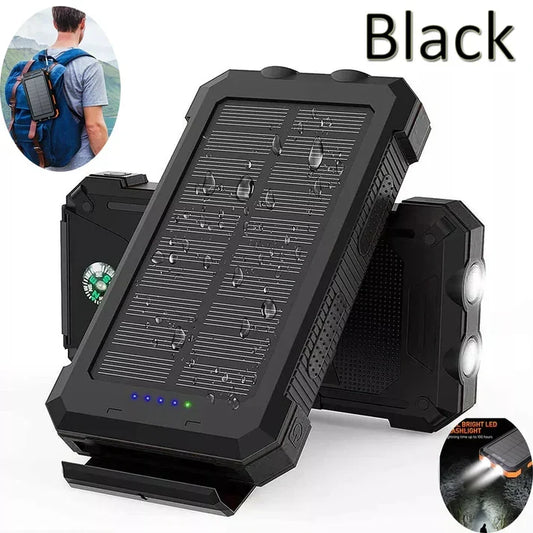 1O000000mAh Solar Power Bank LED Battery Charger For Cell Phone