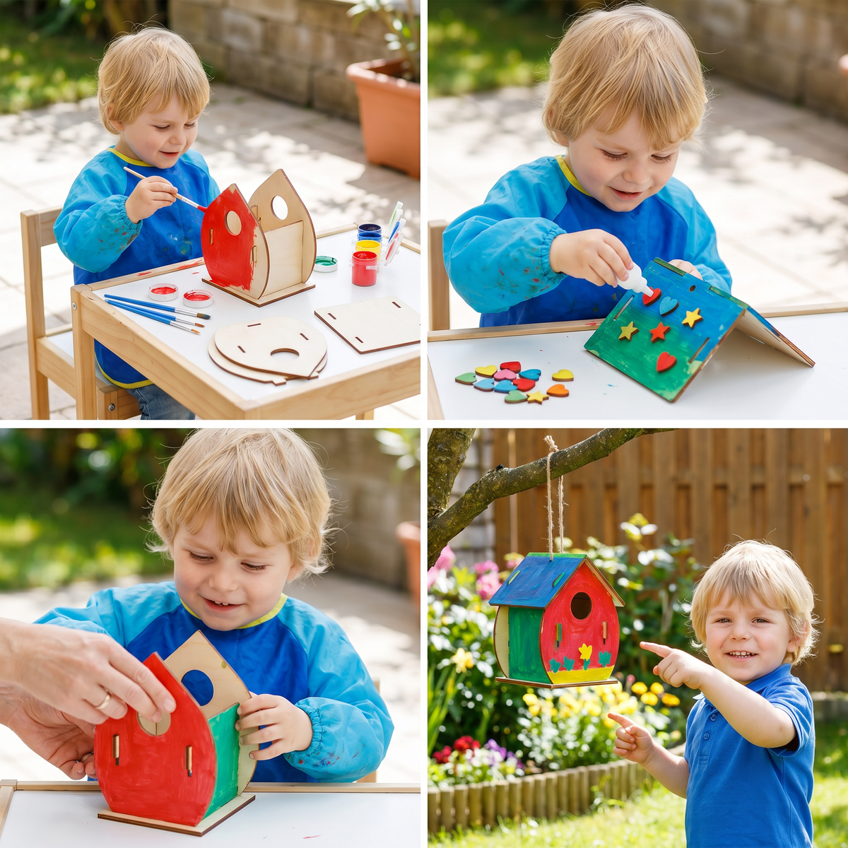 Colorful DIY Wooden Birdhouse Kit for Kids – Paint & Craft Set