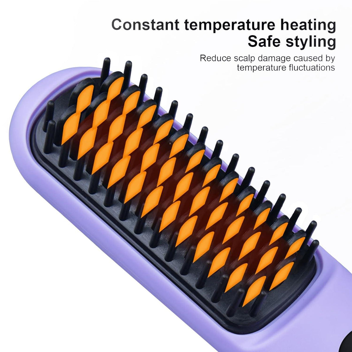 Cordless Hair Straightener - Portable Hair Straightener Brush Antiscald Hair Iron