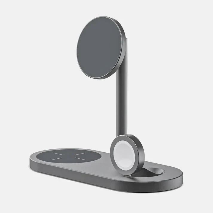 3-in-1 Wireless Charging Stand – Fast Magnetic Charger for Phone, Watch & Earbuds