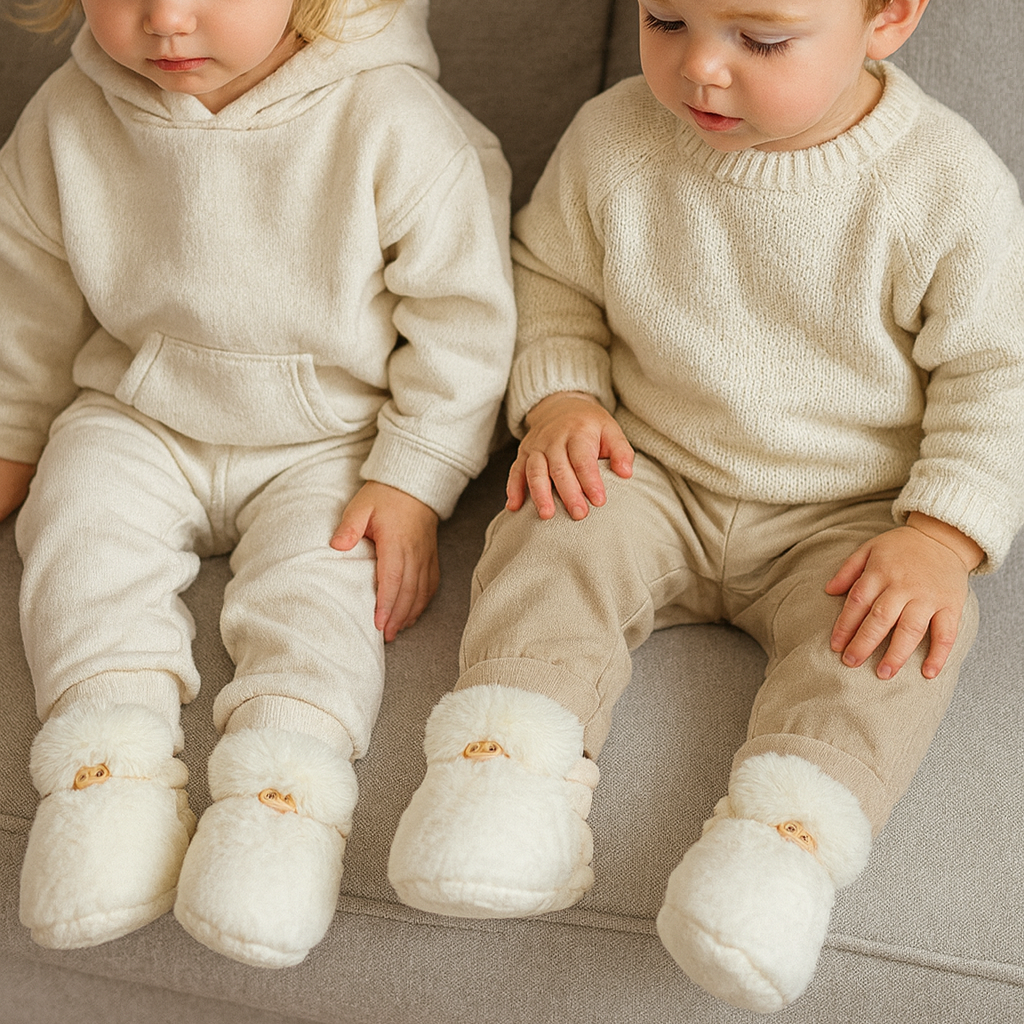 Fluffy sock shoes for babies