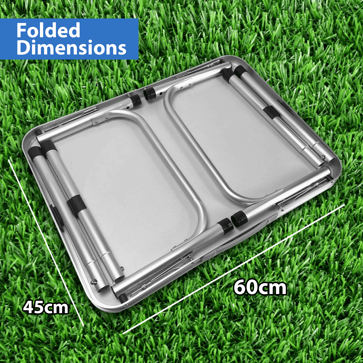 Aluminium Foldable Camping Table - Portable Outdoor Picnic & BBQ Table with Carry Handle