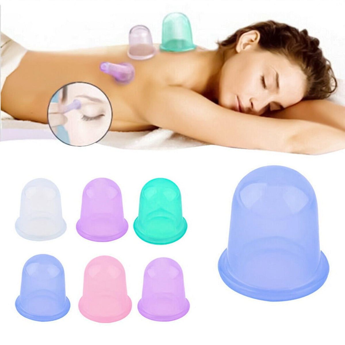 Silicone Cups for Massage - 1PC Vacuum Cupping Therapy Anti Cellulite Massage Cups