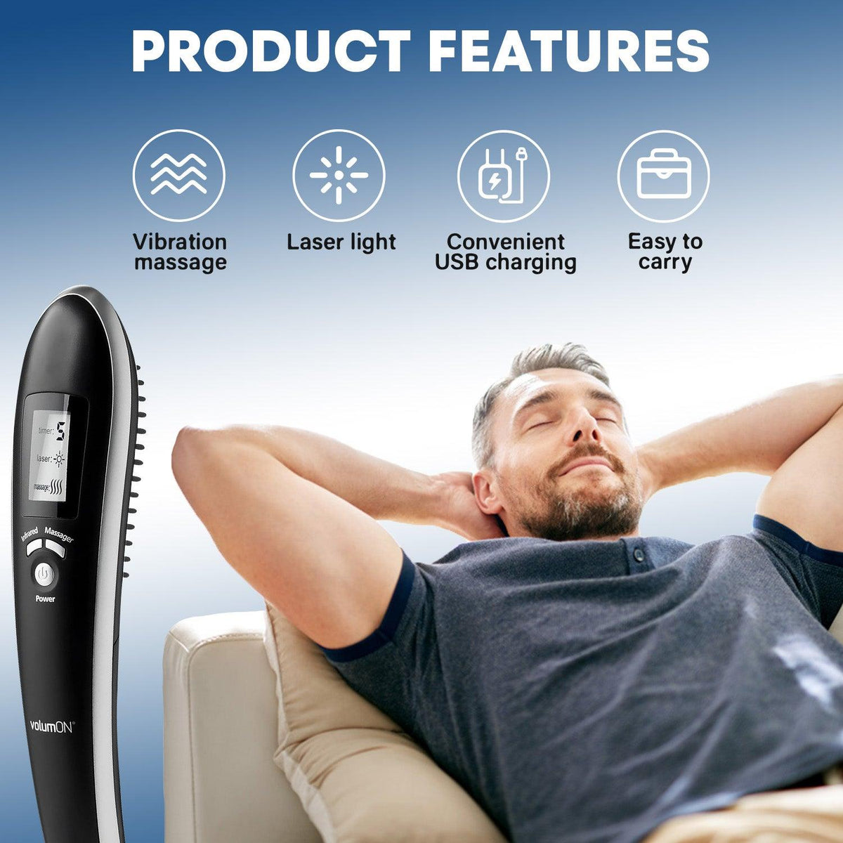 Laser Combs for Hair Growth - Laser Massage Comb For Infrared Hair Growth Regrowth Hair Thickening Home Use UK