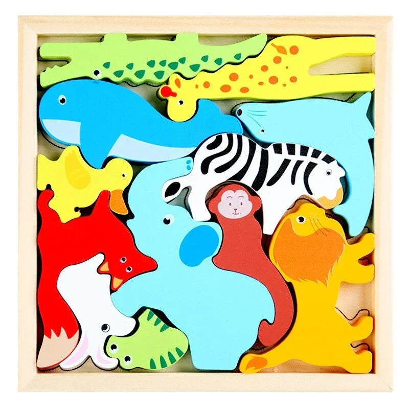 WoodlandPuzzle - How Do the Shapes Fit Into the Frame? - Shape Puzzle