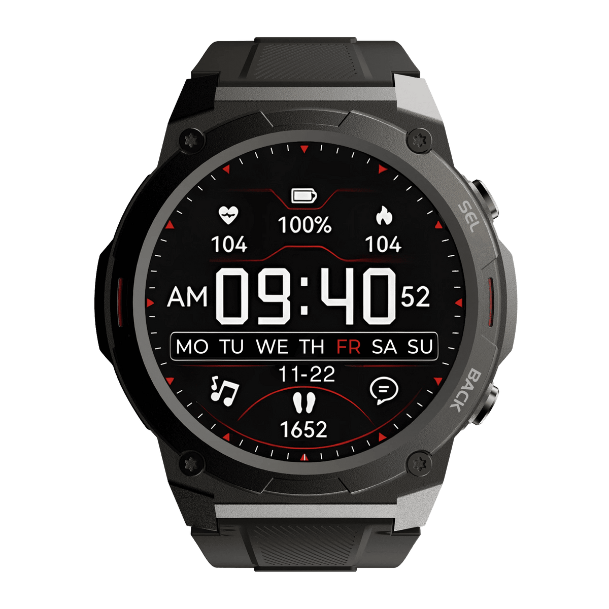 Airwatch Pro Ultra 2.0 Smartwatch – Rugged Fitness Tracker Watch | Waterproof, Heart Rate, GPS