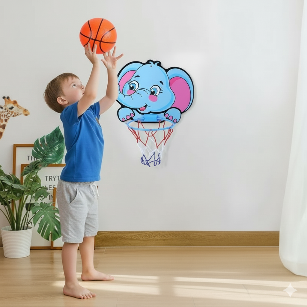Cute animal basketball set for children
