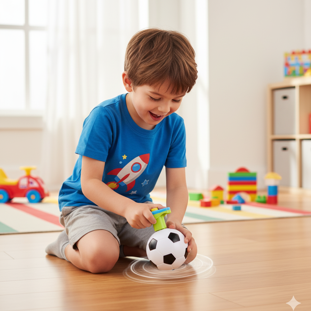 Luminous LED football spinning top Toy