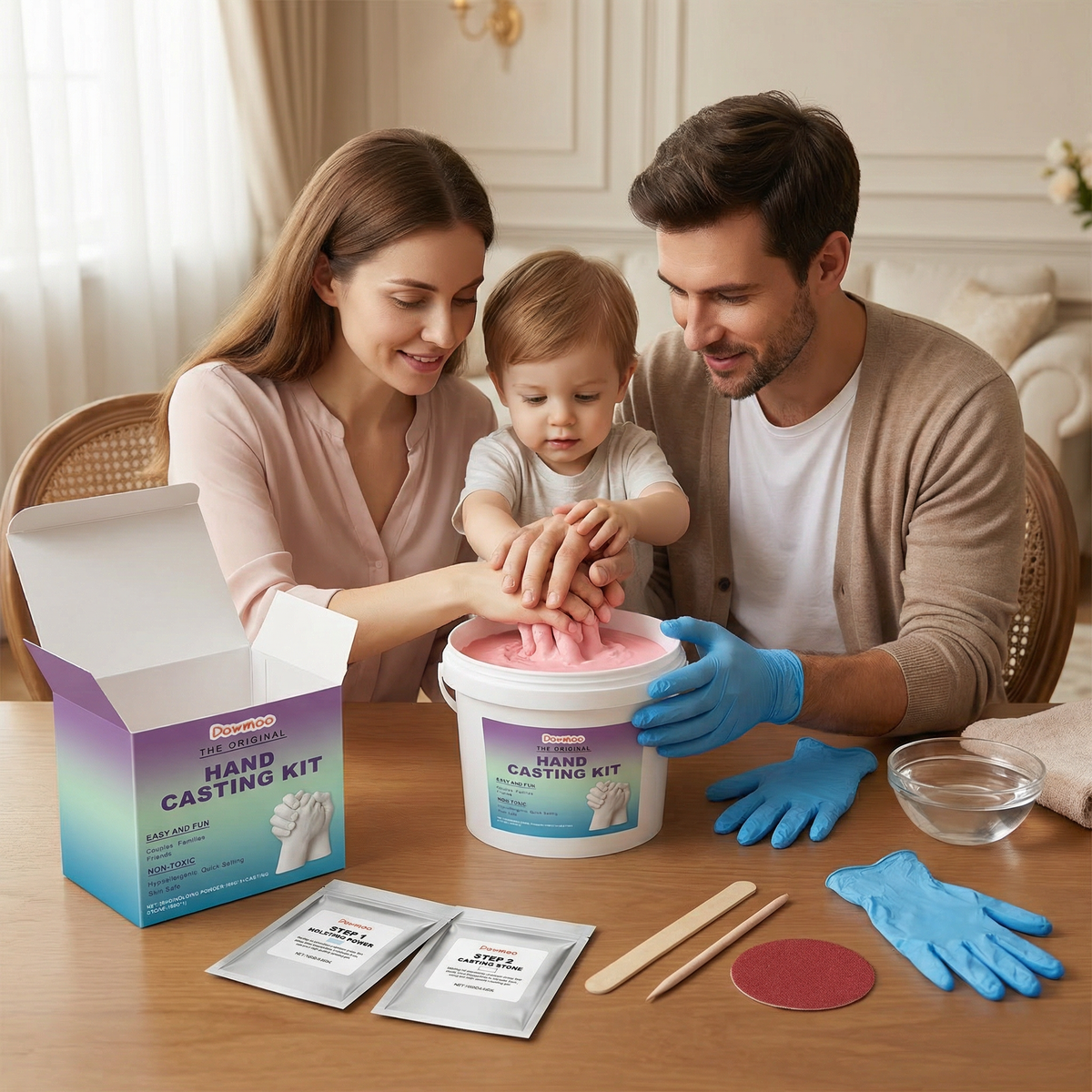 3D Hand Casting Kit for Families & Couples – Family Keepsake Set