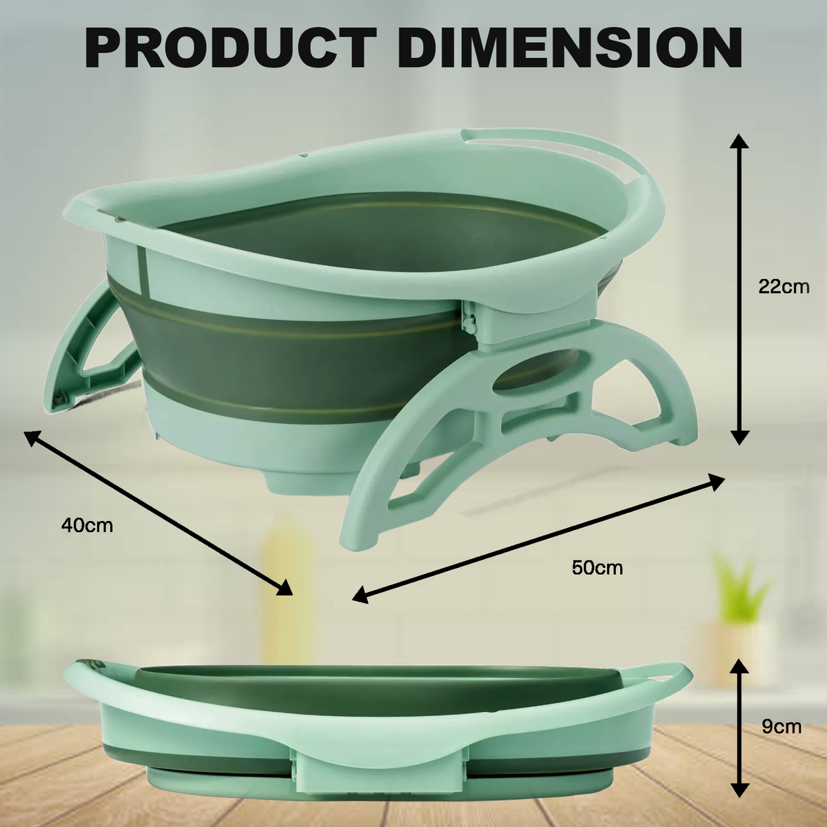 Foot Spa Bath Massager – Foldable Soaking Tub with Bubble & Roller Massage