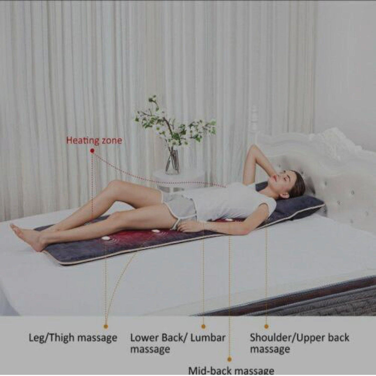 Full Body Massage Mat UK - Massage Mat with Heating, Massage Pad with 10 Vibrating Motors