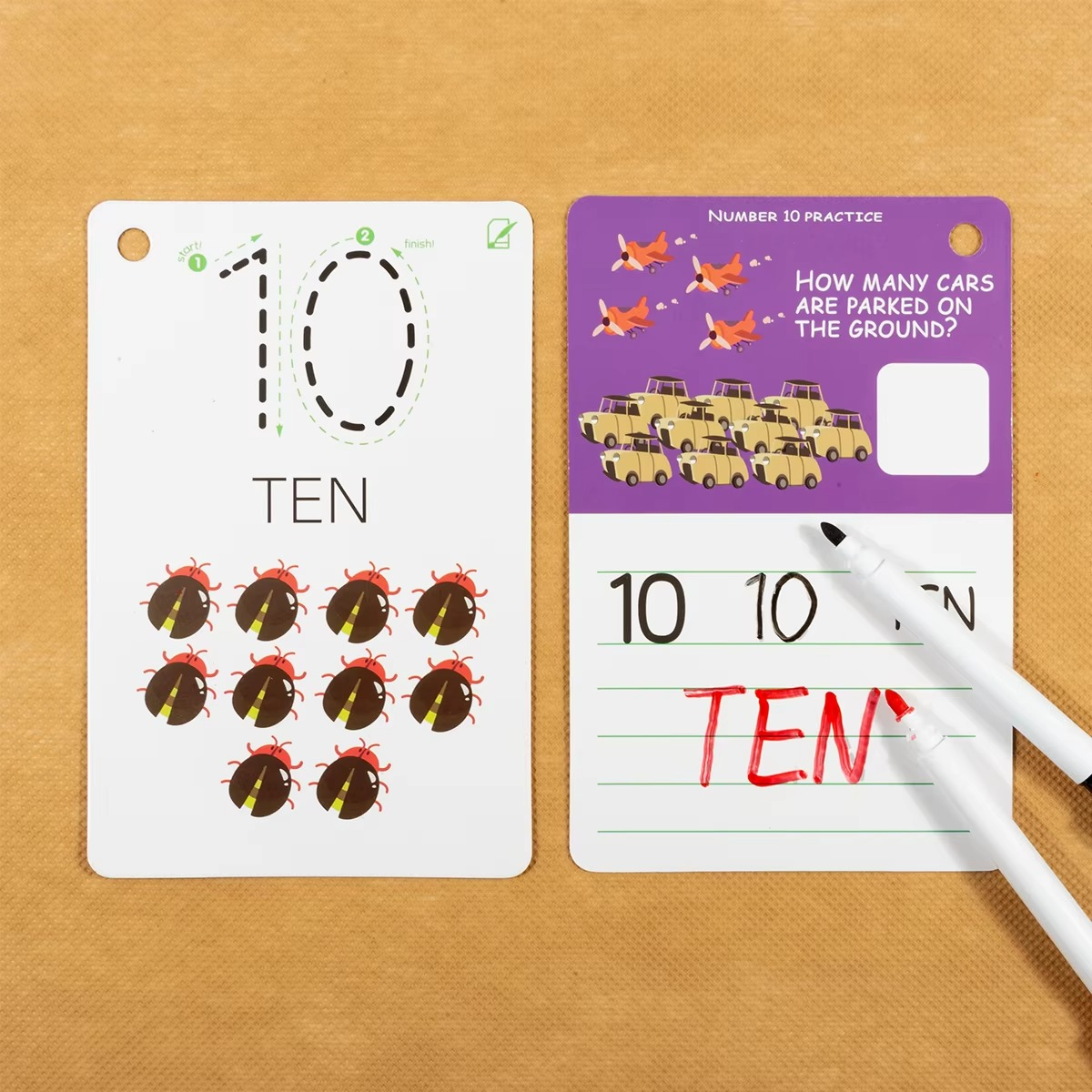 Reusable number and letter tracing book for childrens