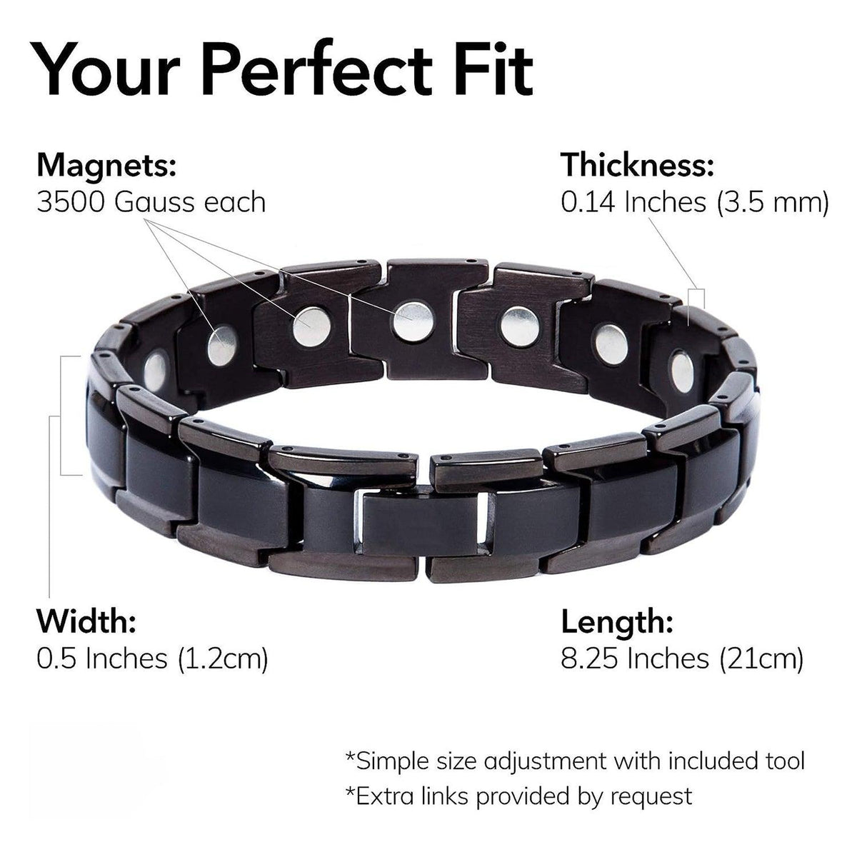 Arthritis Bracelet Mens - Magnetic Bracelet Therapy Weight Loss Pain Relief Bracelet