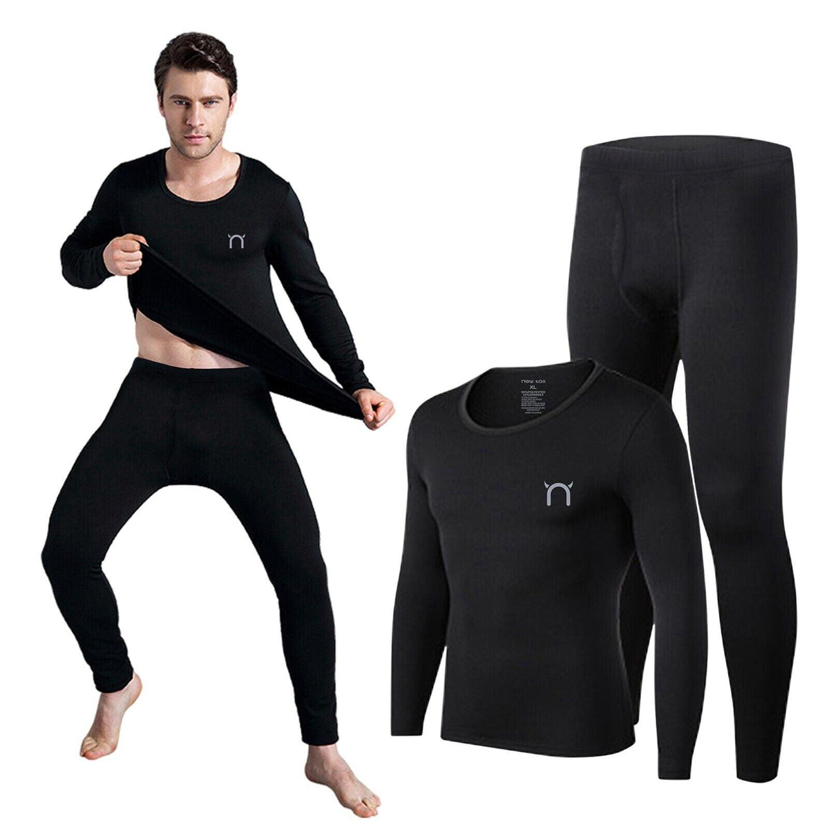 Mens Thermal Leggings - Long Johns Base Layer Trouser Warm Underwear Pant Top Bottom