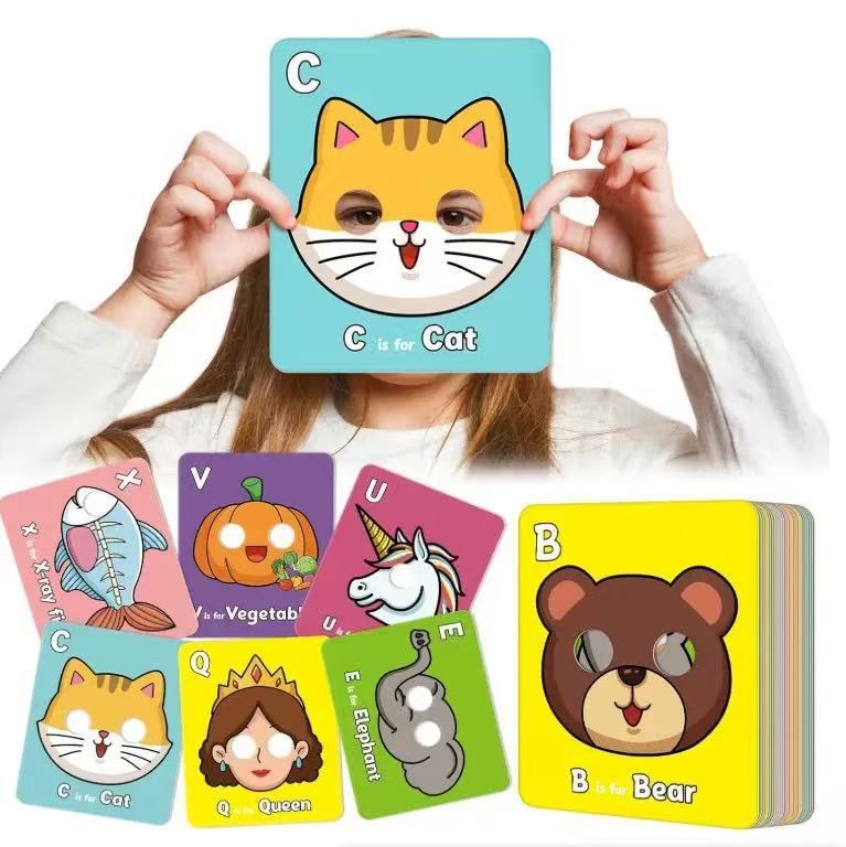 Alphabet flashcards with animal designs