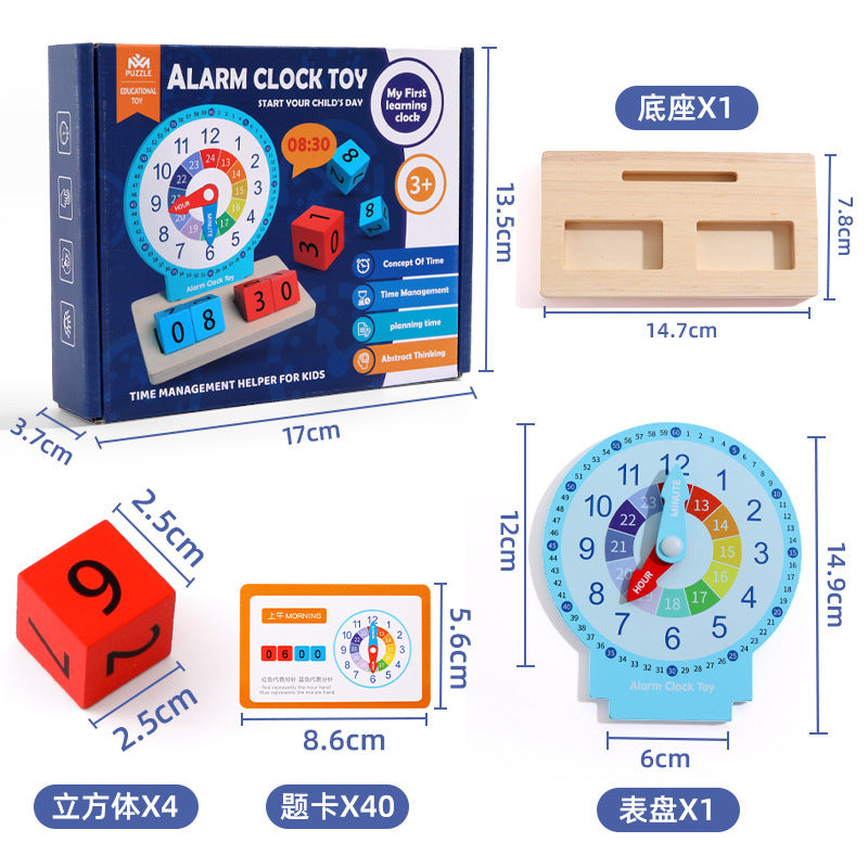Educational Montessori clock & time learning toy