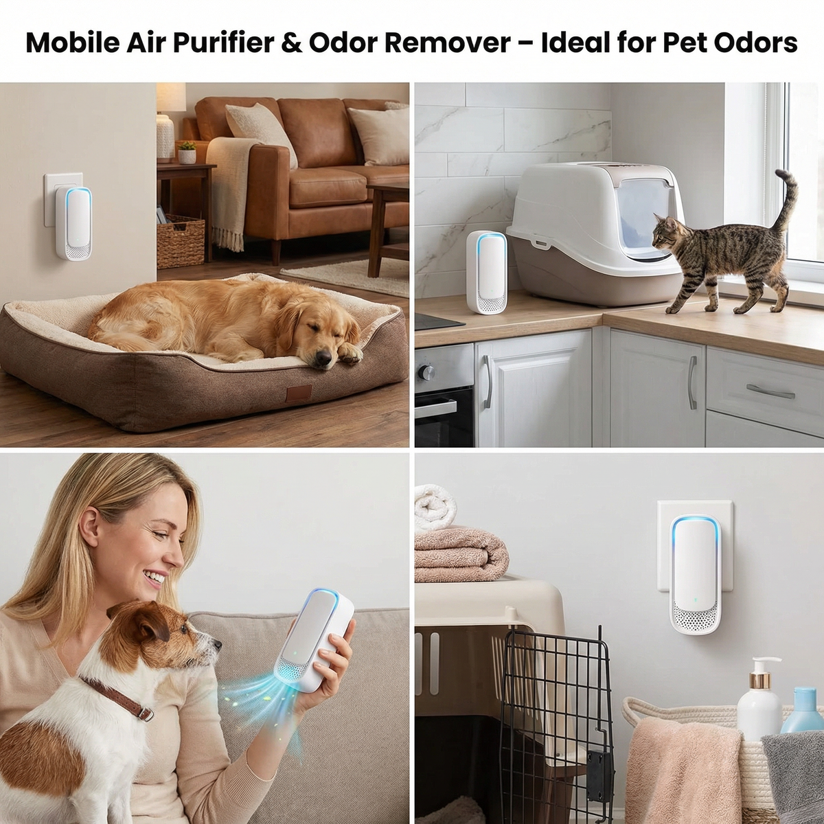 Portable Air Purifier & Odour Eliminator – Ideal for Pet Homes