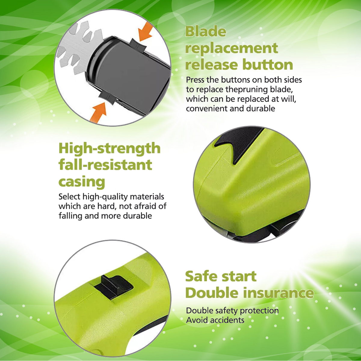 Hedge Trimmer Cutter – Cordless 3.6V Handheld Electric Shrub and Grass Cutter with Charger