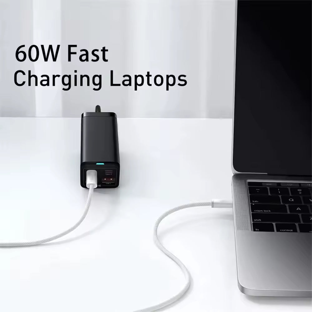 60W USB-C Fast Charging Cable – Universal Charger for Laptop, Tablet & Phone