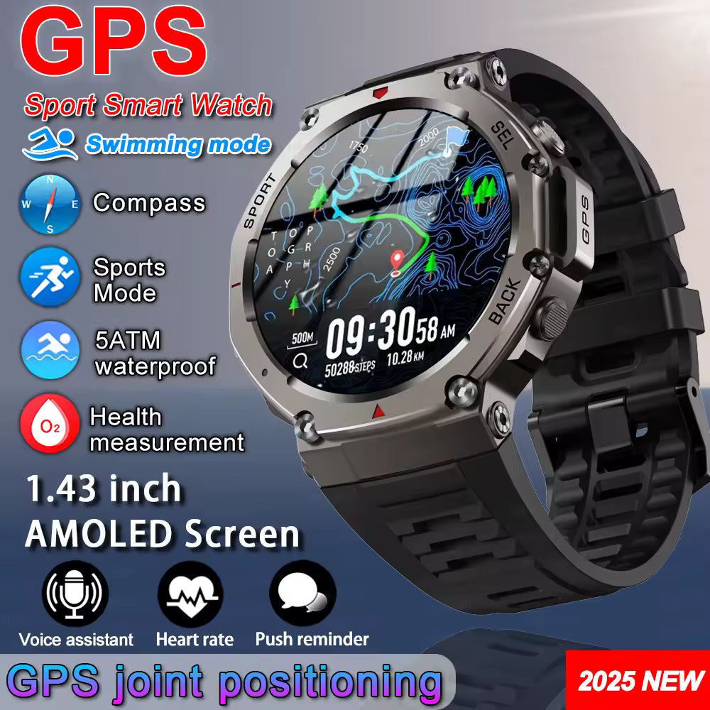 Airwatch T-Rex Military GPS Smartwatch – Waterproof Rugged Sports Watch