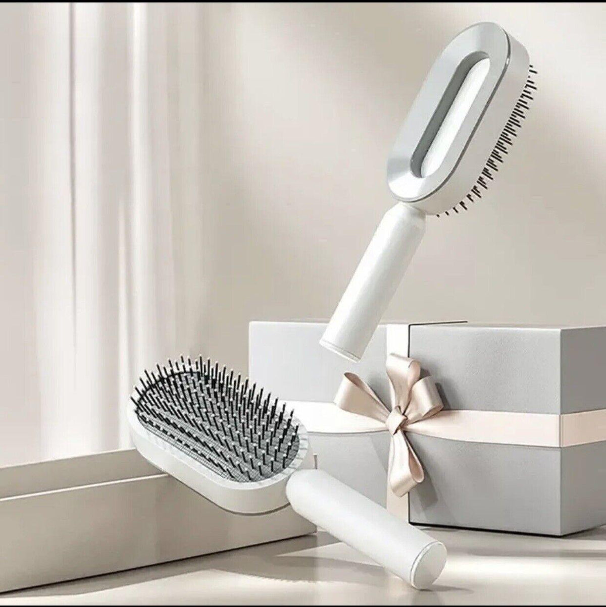 Self Cleaning Hair Brush - Air Cushion Comb Press Type Cleaning Design Comfortable Hair Brush