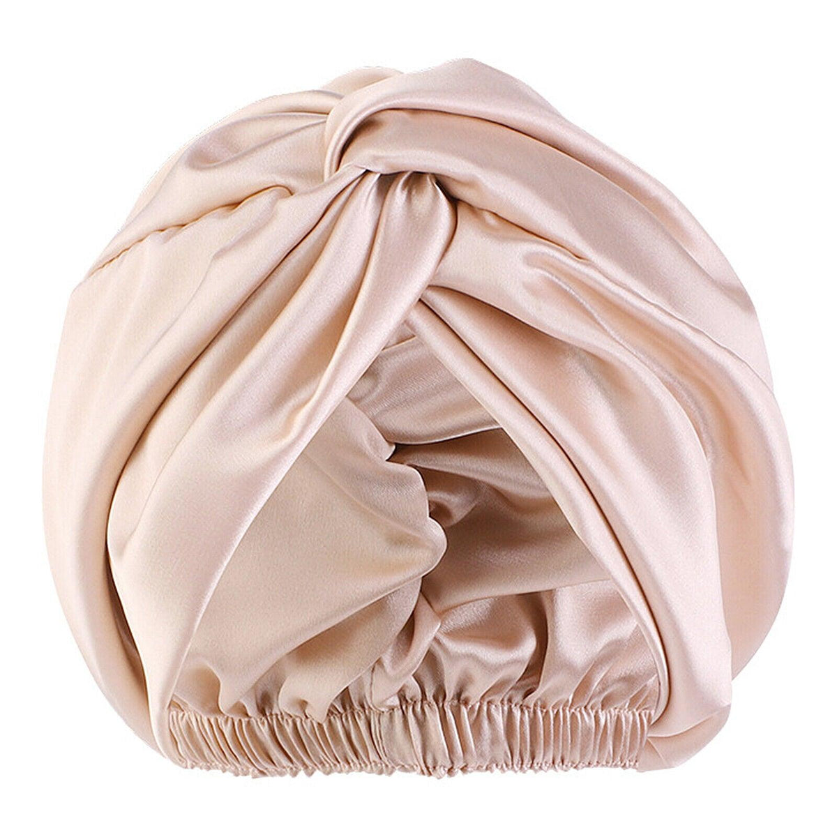 Silk Turban for Sleep - Bonnets For Women Twisted Sleeping Night Cap Pure Silk Hair Wrap Cap