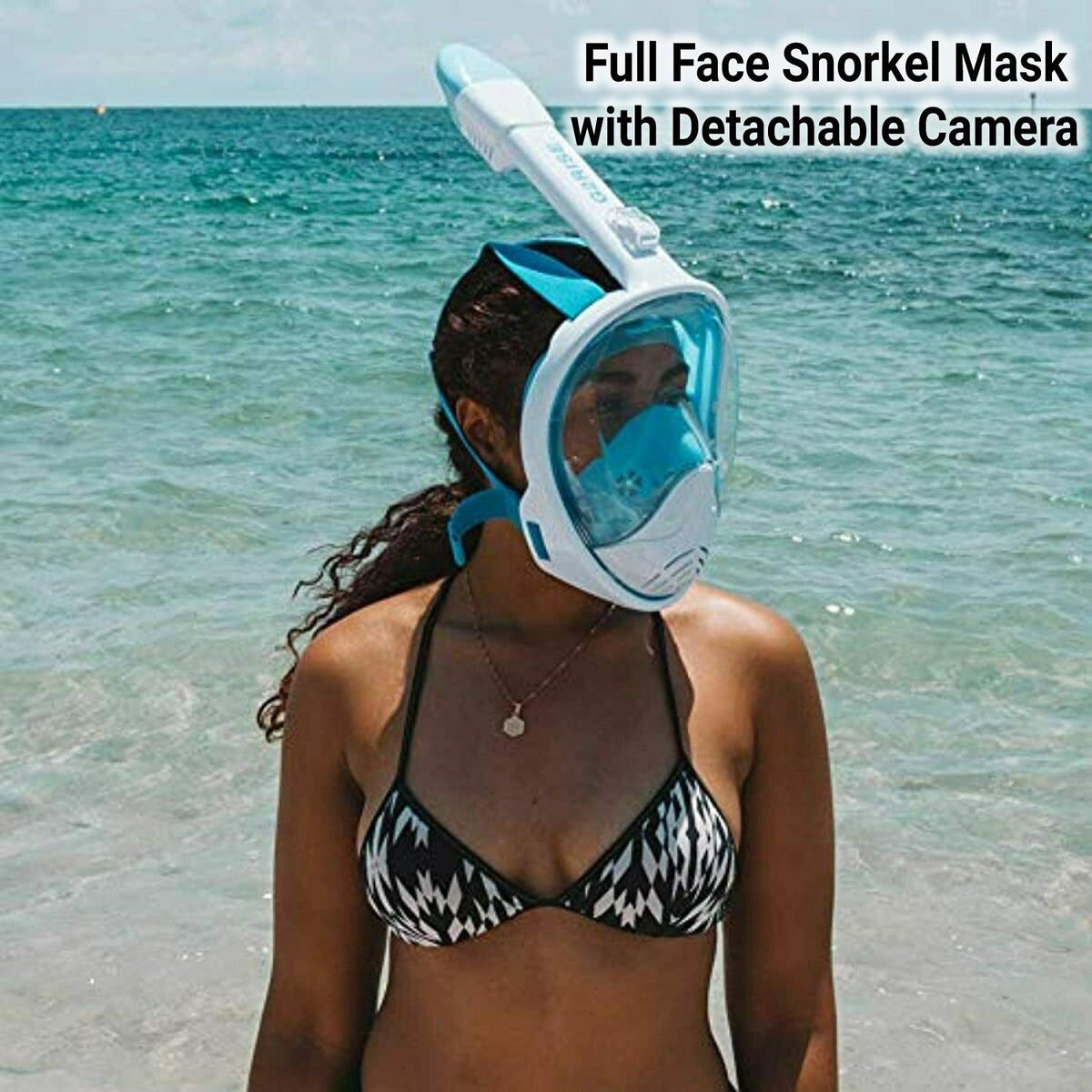 Full Face Snorkel Mask - Swimming Mask Scuba Set Full Anti-fog Diving for Adults or Kids With Upgraded Safety Breathing System