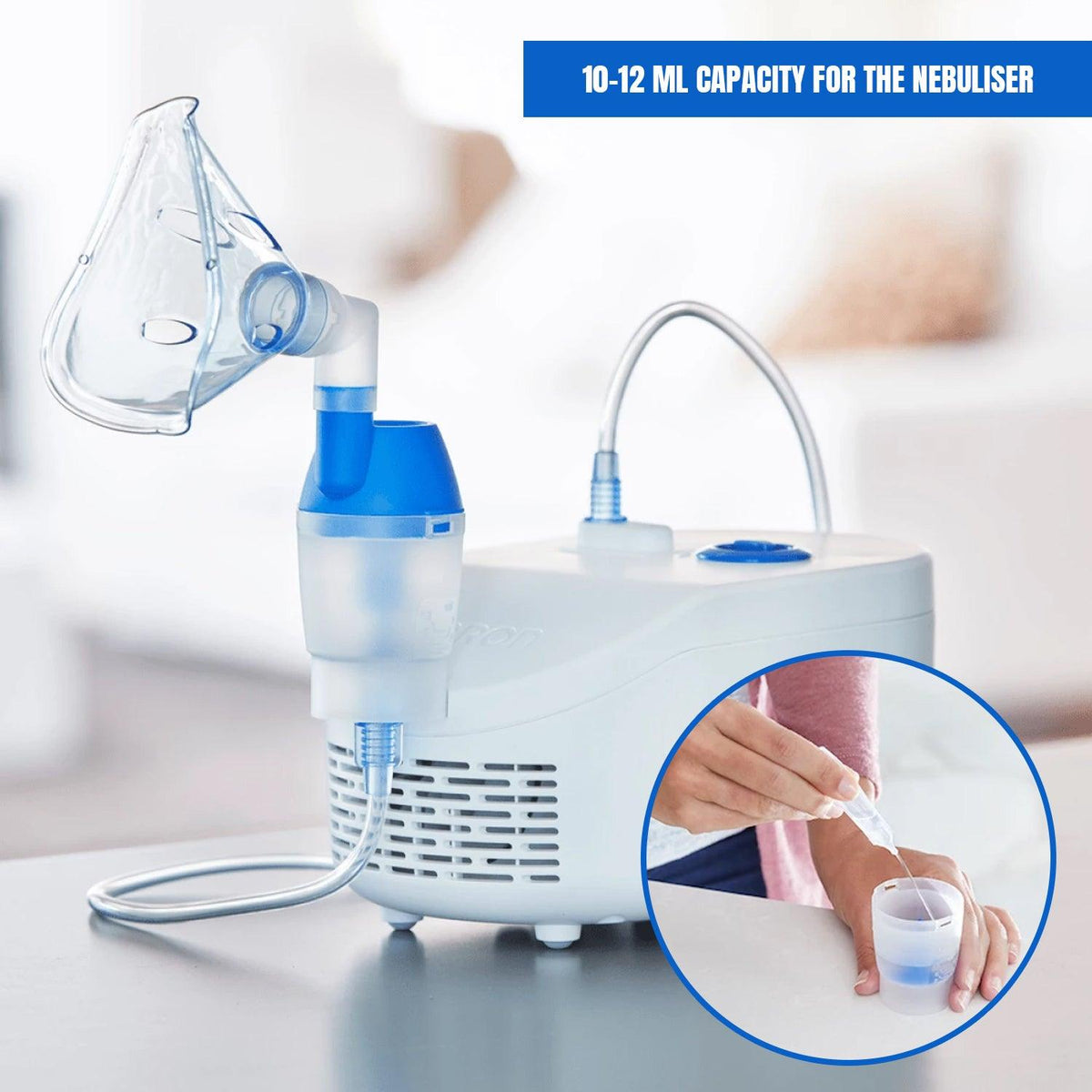 Home Nebulizer Machine - 2-in-1 Nebuliser with Nasal Shower | Treat Respiratory Conditions Like Asthma |  Provides Allergy, Cough and Cold Symptom Relief at Home