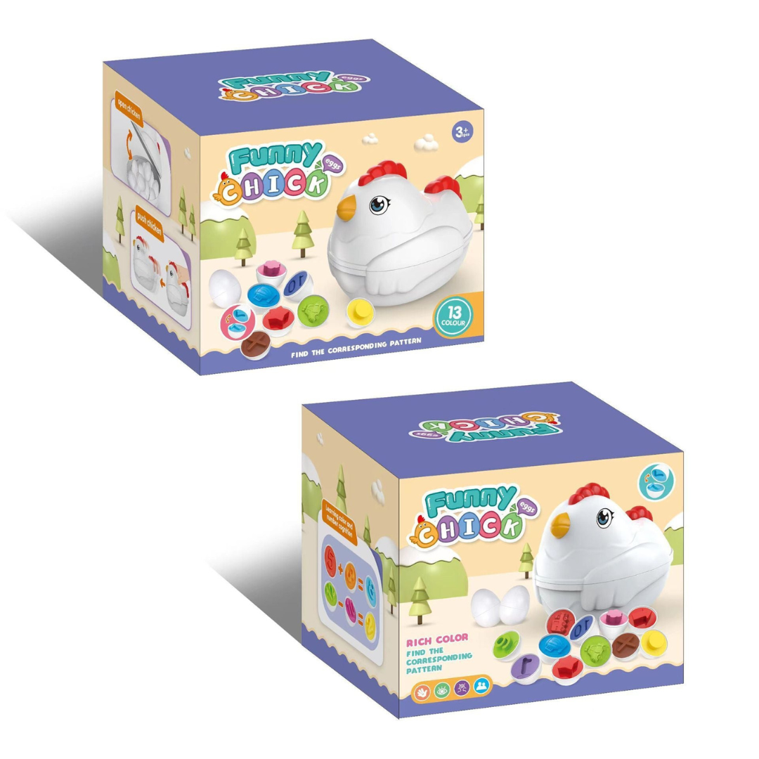 Color shape educational toy egg shell