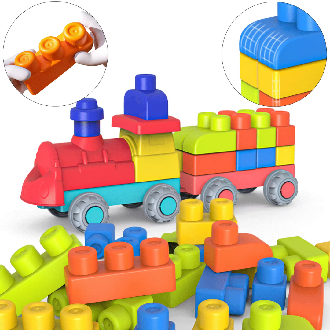 Children's Safe Rubber Building Blocks for Early Education